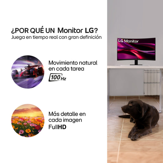 Monitor Curvo LG 24 24U421A-B FHD HDMI USB-C 100Hz