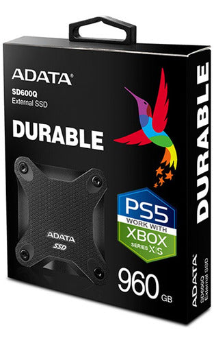 Disco Sólido Ssd Externo Adata Asd600q 1tb (960gb) Negro