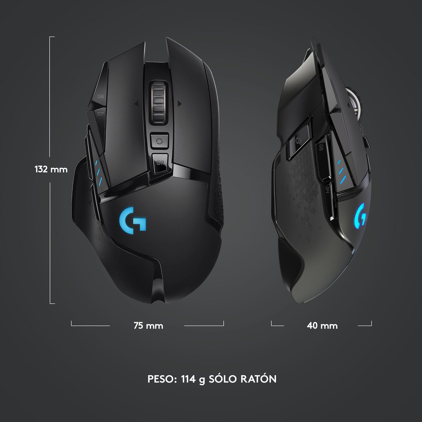 Mouse Gamer Inalámbrico Recargable Logitech G Ightspeed G502