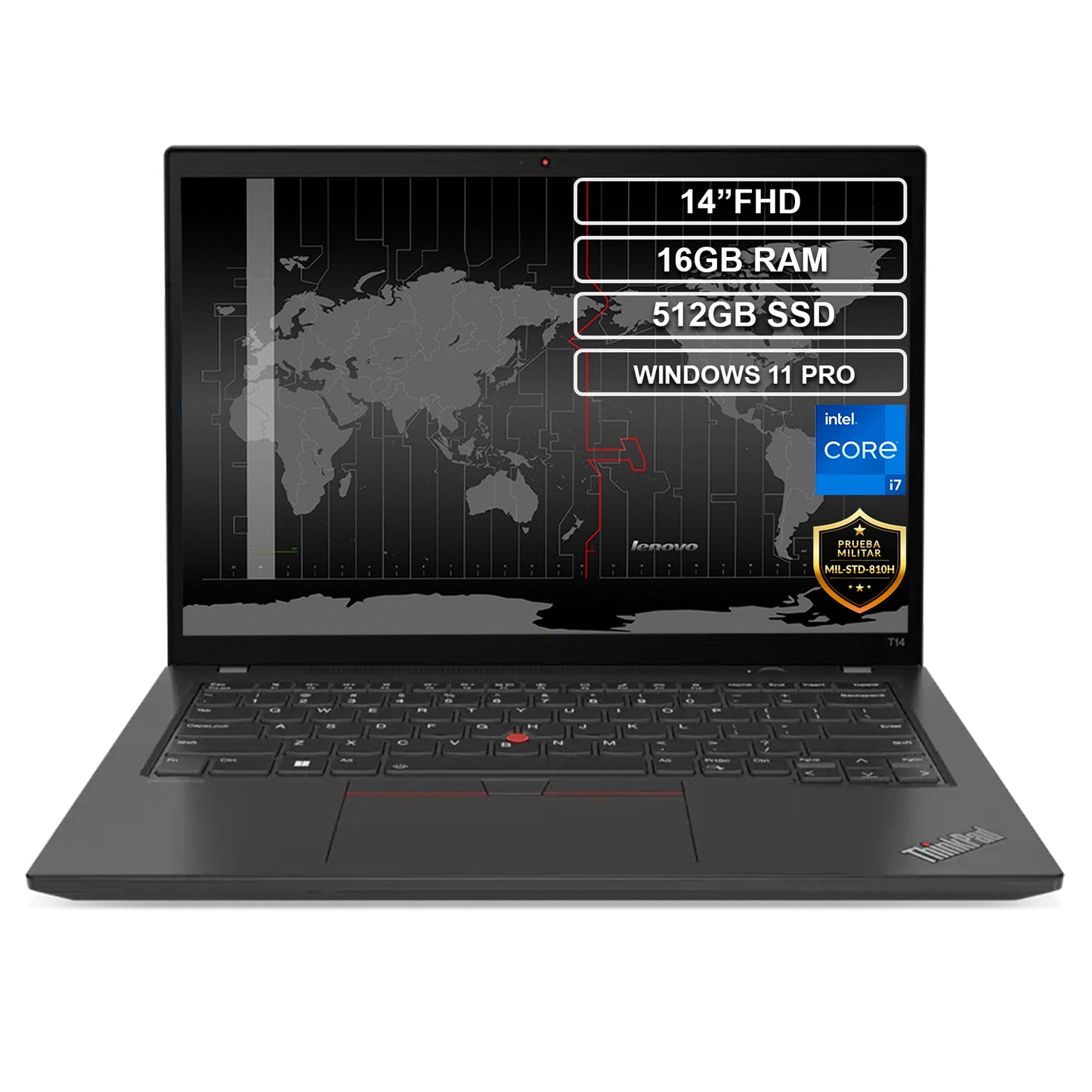 Portátil Lenovo ThinkPad T14 Core i7 1360P 16GB 512GB IPS 14