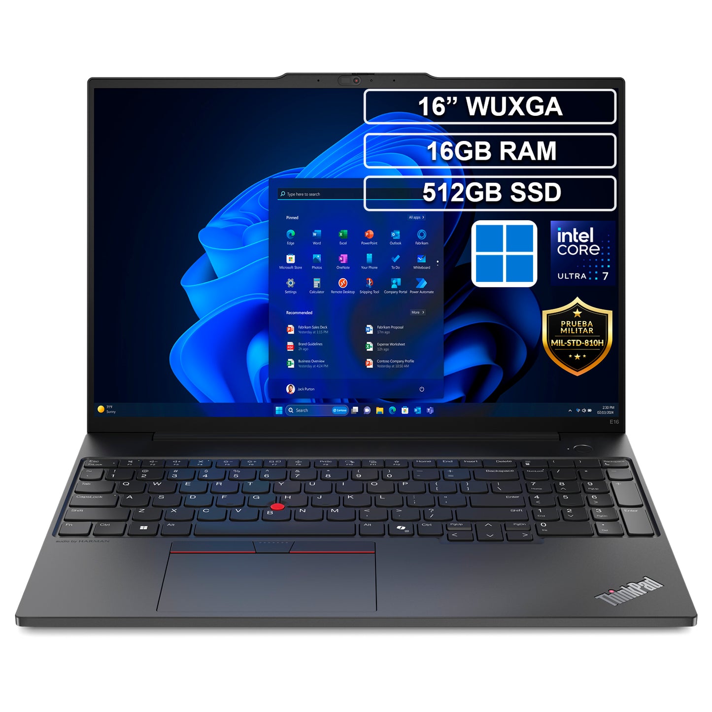 Portátil Lenovo ThinkPad E16 Core Ultra i7 155U 16GB 512GB