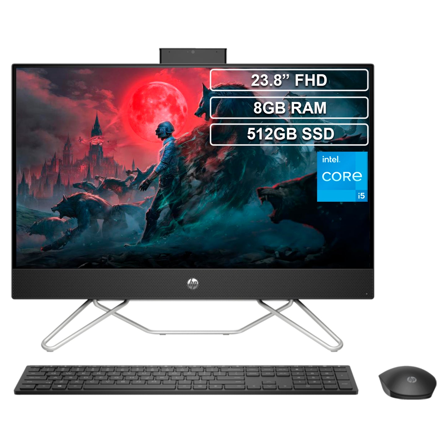 Todo en uno Aio HP 24-cb1028la Core i5 1235U 8GB 512GB FHD