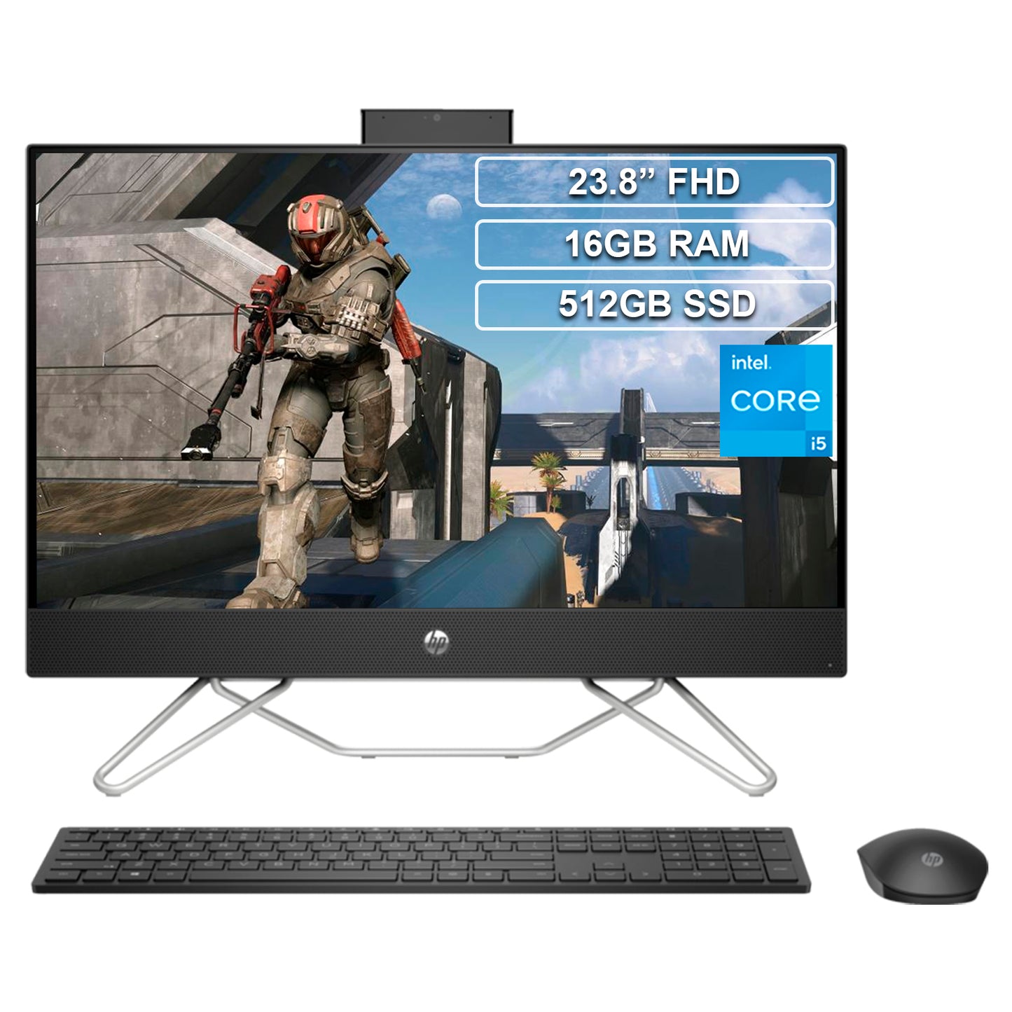 Todo en uno Aio HP 24-cb1028la Core i5 1235U 16GB 512GB FHD