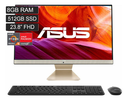 Todo En Uno Asus M3400wyak Ryzen5 5625u 8gb 512gb 23.8 Fhd