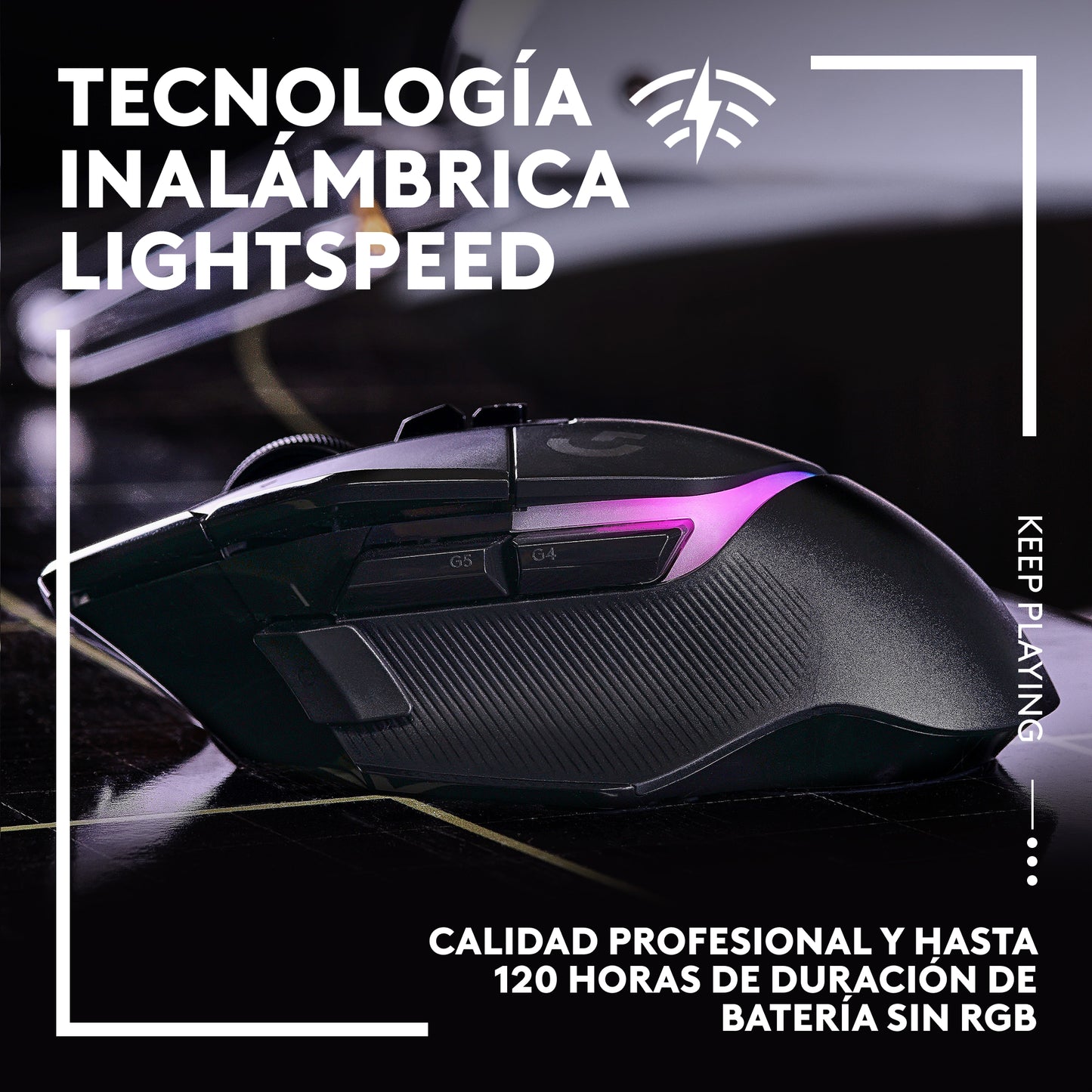 Mouse Gaming Inalámbrico Logitech G502 X Plus LIGHTFORCE