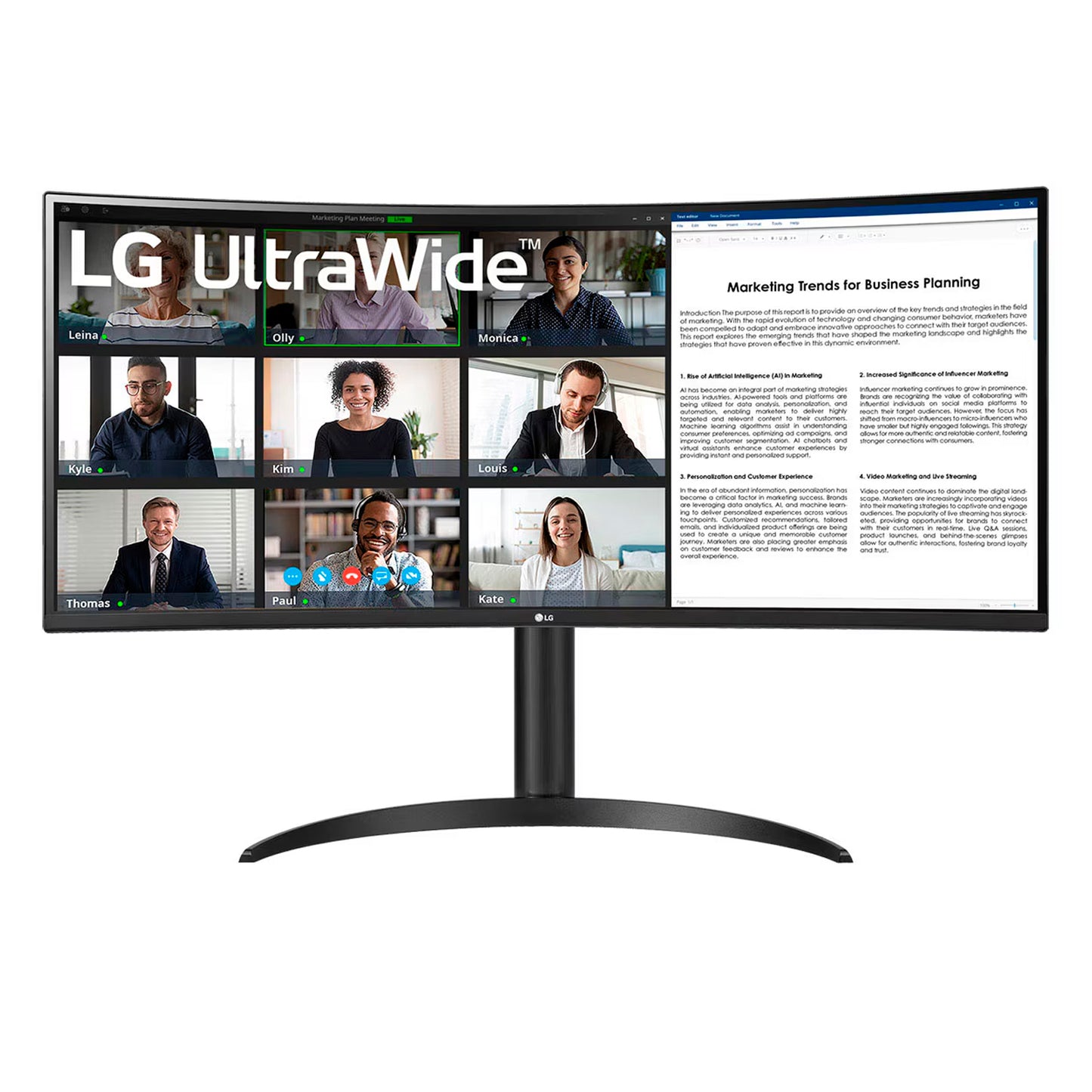 Monitor LG UltraWide 34" 34WR55QC-B Curvo WQHD 100Hz HDR10