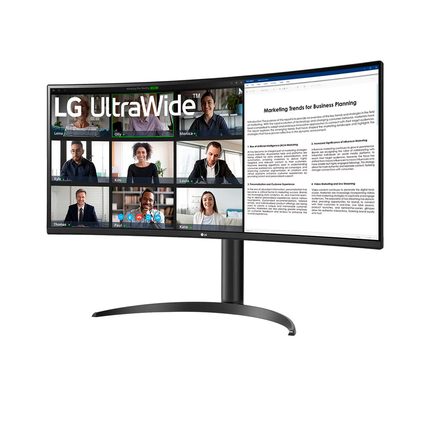 Monitor LG UltraWide 34" 34WR55QC-B Curvo WQHD 100Hz HDR10
