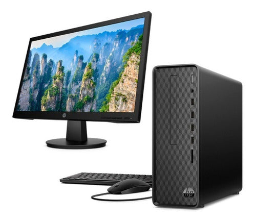 Computador Hp Core I3 10gen 8gb 512gb Slim + Monitor De 21.5