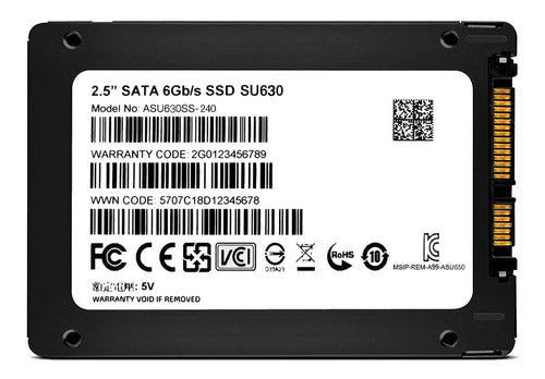 Disco De Estado Solido Ssd 240gb Adata Su630 3d Sata 2.5