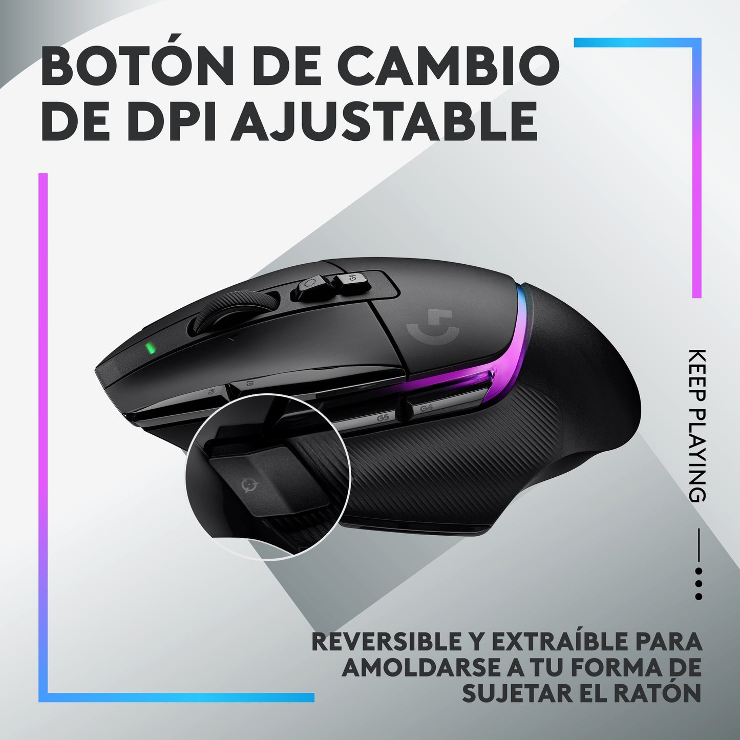 Mouse Gaming Inalámbrico Logitech G502 X Plus LIGHTFORCE