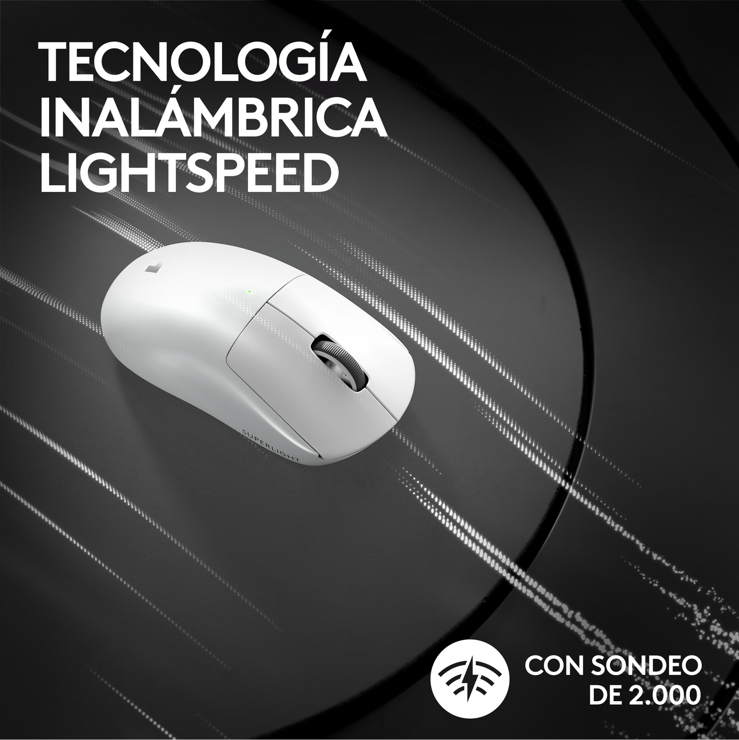 Mouse Logitech Gamer Inalámbrico Pro X SUPERLIGHT 2 Blanco