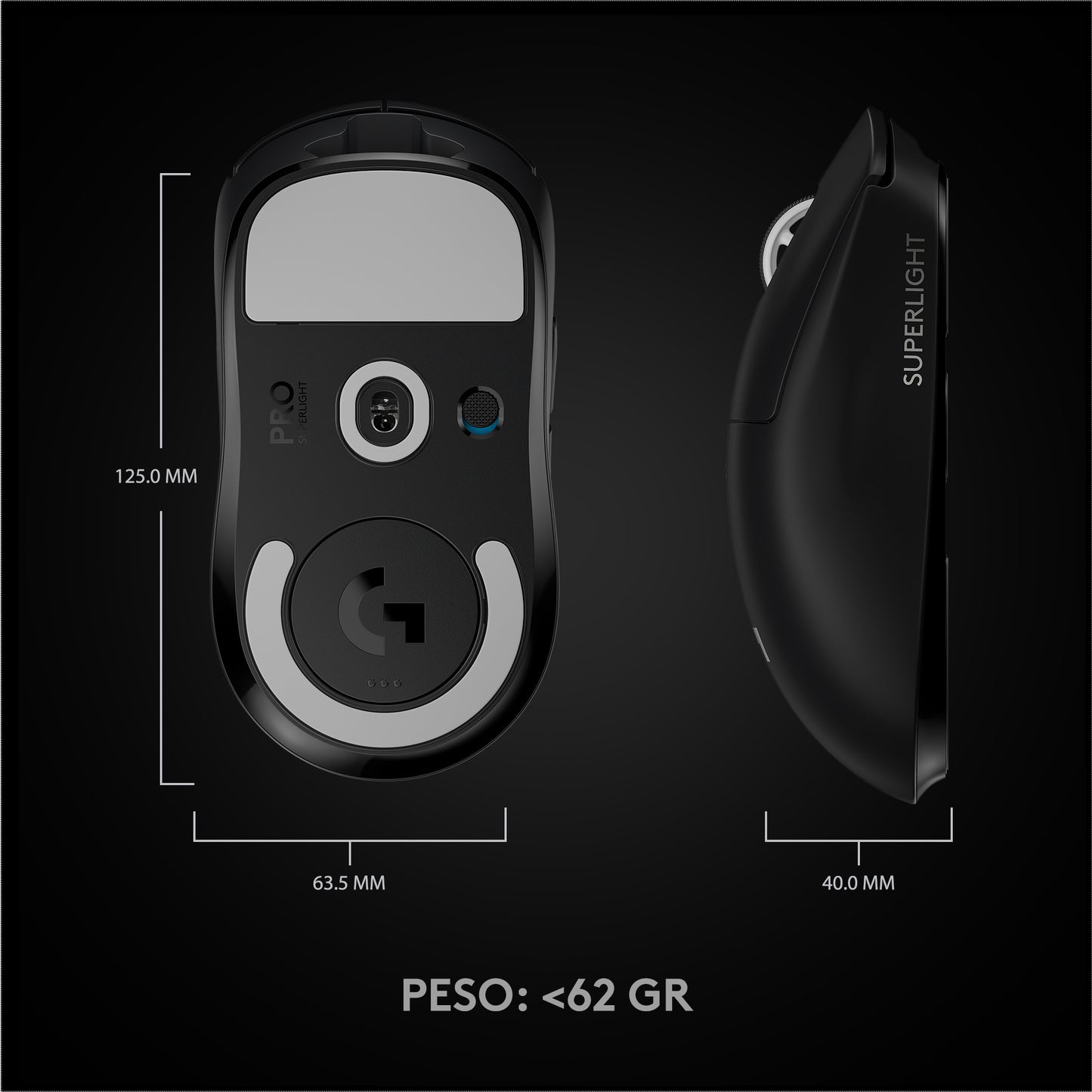 Mouse Gamer Inalambrico Logitech Pro Series Pro X Negro