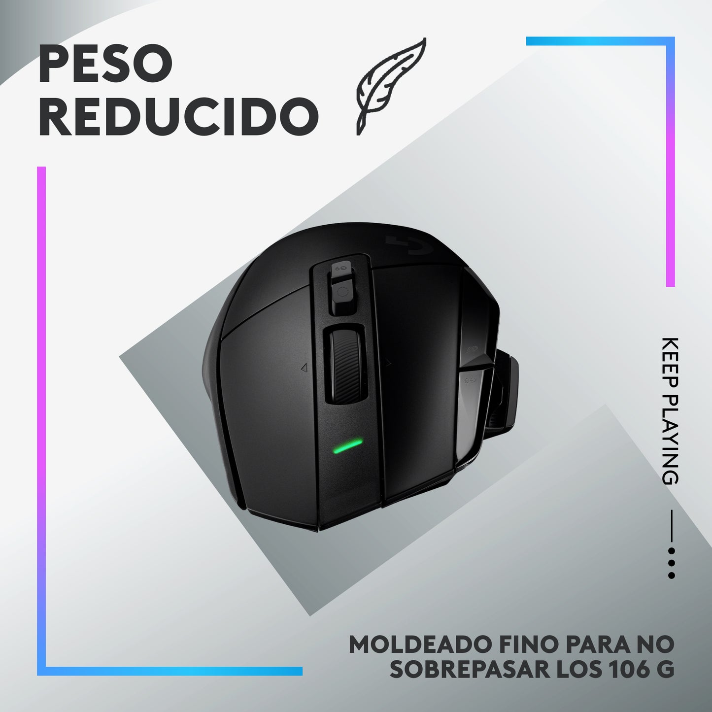 Mouse Gaming Inalámbrico Logitech G502 X Plus LIGHTFORCE
