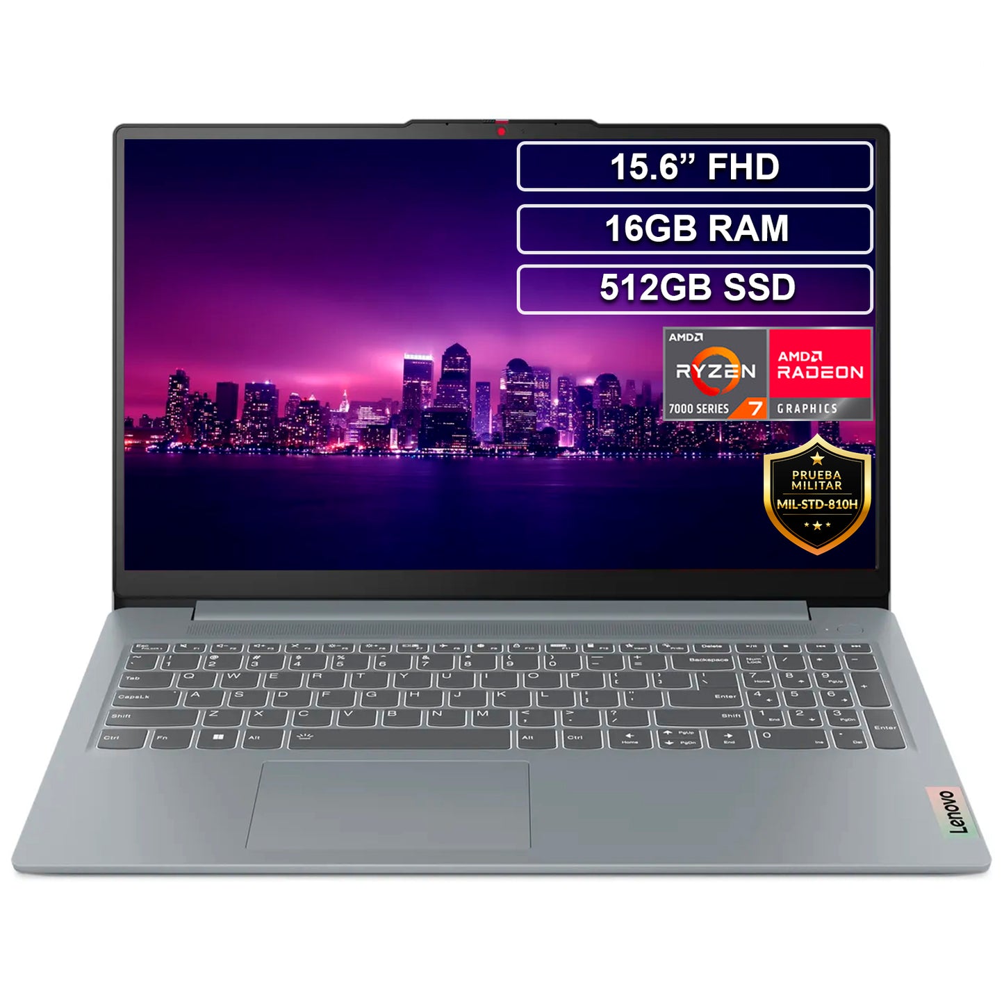 Portátil Lenovo Slim Ryzen 7 7730U 16GB 512GB FHD 15.6