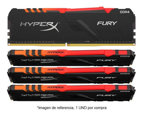 Memoria Ram Gamer 8gb Ddr4 3000 Hyperx Fury Rgb Pc Torre