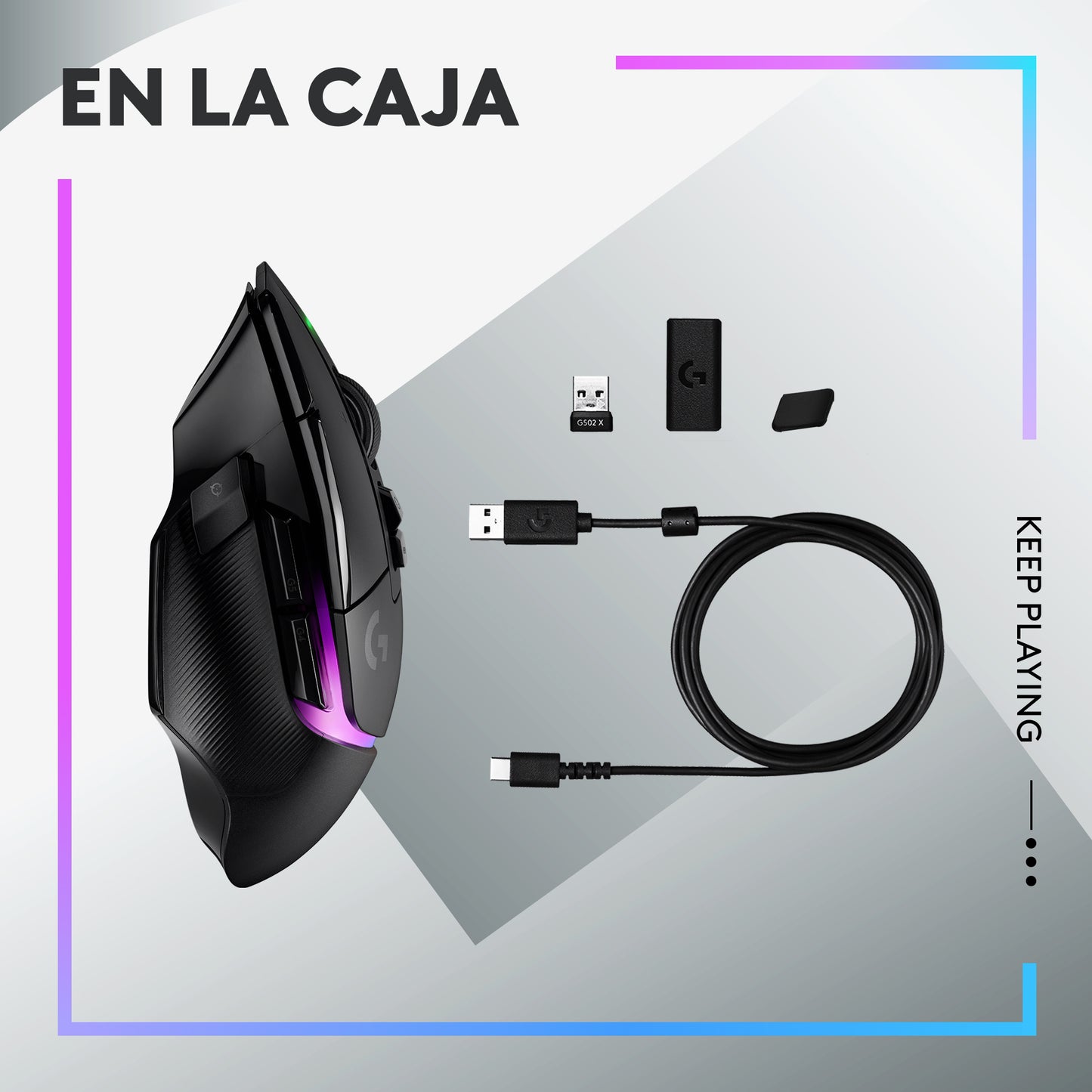 Mouse Gaming Inalámbrico Logitech G502 X Plus LIGHTFORCE