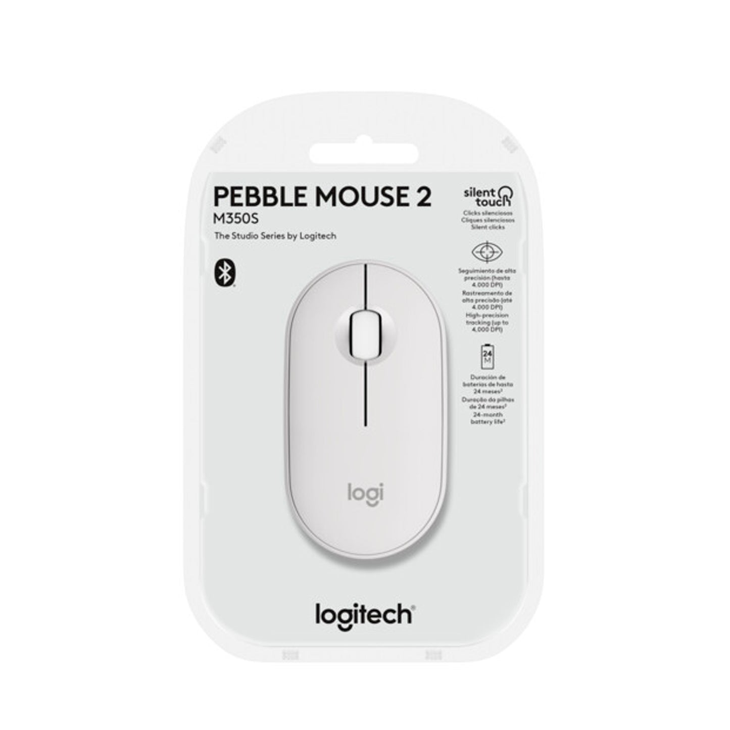 Mouse Logitech Pebble M350s Inalámbrico Bluetooth Usb Blanco