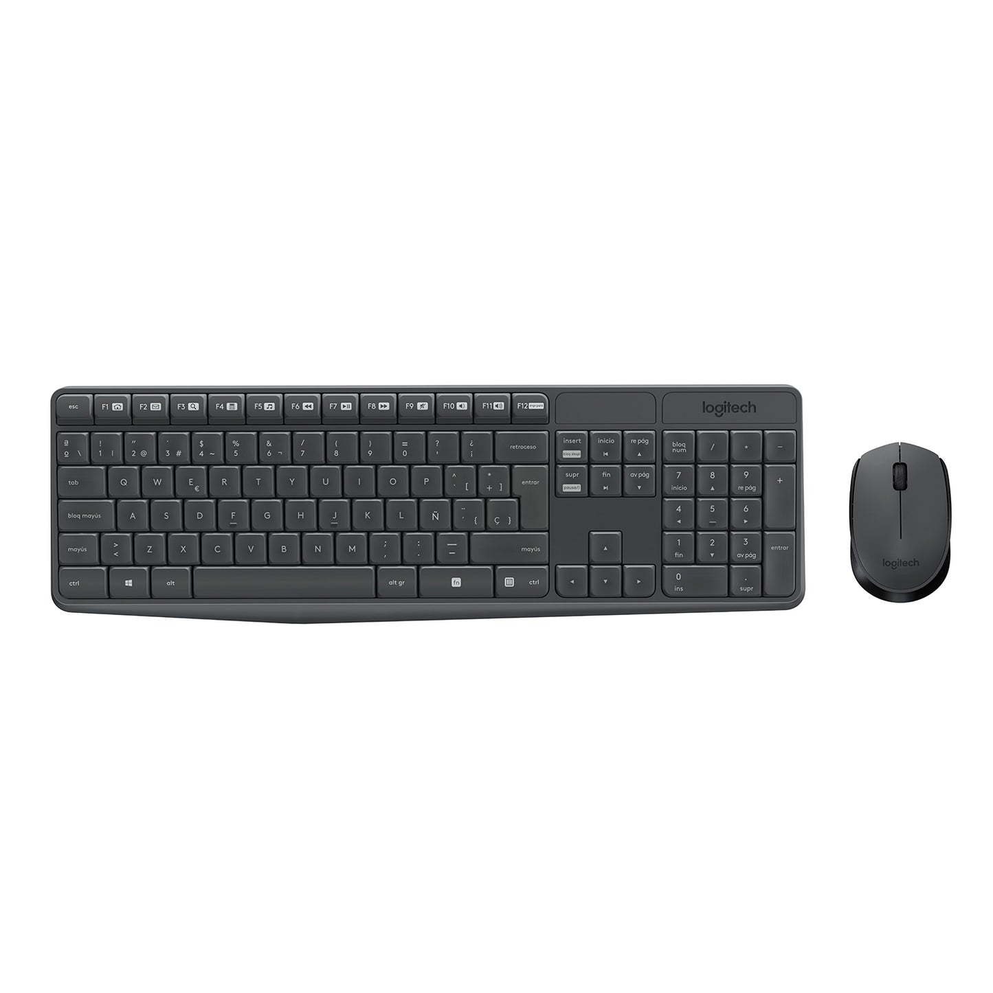 Combo Teclado y Mouse Logitech Mk235 Inalámbrico Negro