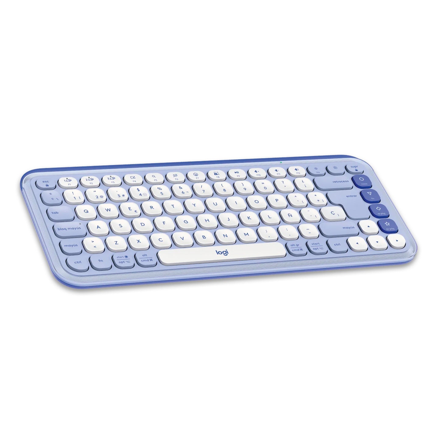 Combo Teclado y Mouse Logitech Pop Icon Lila y Blanco