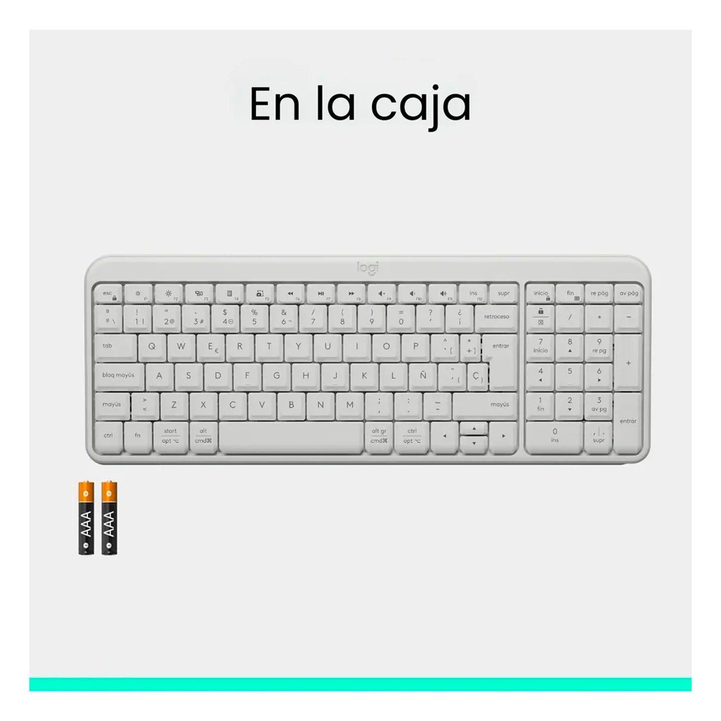 Teclado inalámbrico Logitech K250 Bluetooth - Blanco