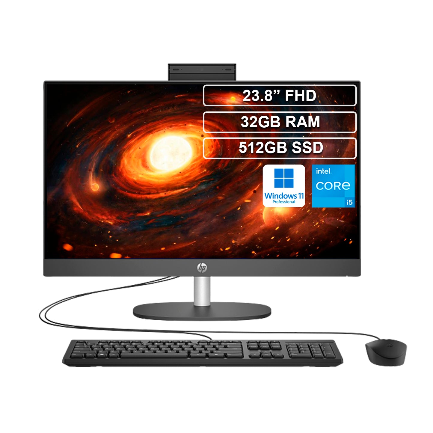 Todo en uno AIO HP 240 G10 Core i5 1335U 32GB 512GB W 11 Pro