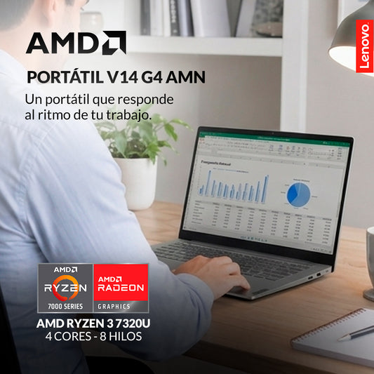 Portátil Lenovo V14 Ryzen 3 7320U 16GB 256GB FHD 14