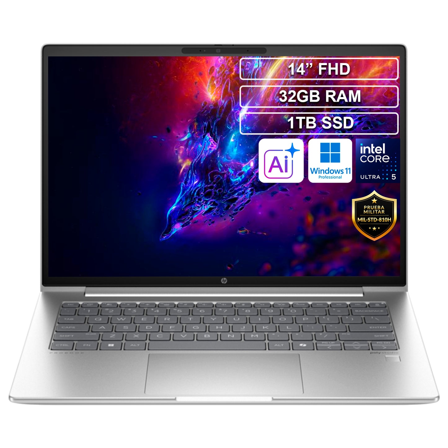Portátil HP Probook Core Ultra 5 125U 32GB 1TB Win 11 Pro