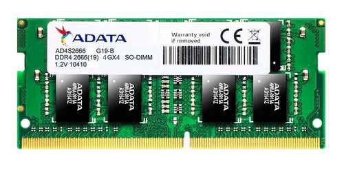 Memoria Ram 4gb Ddr4 2666mhz Adata Para Portatil Y Aio