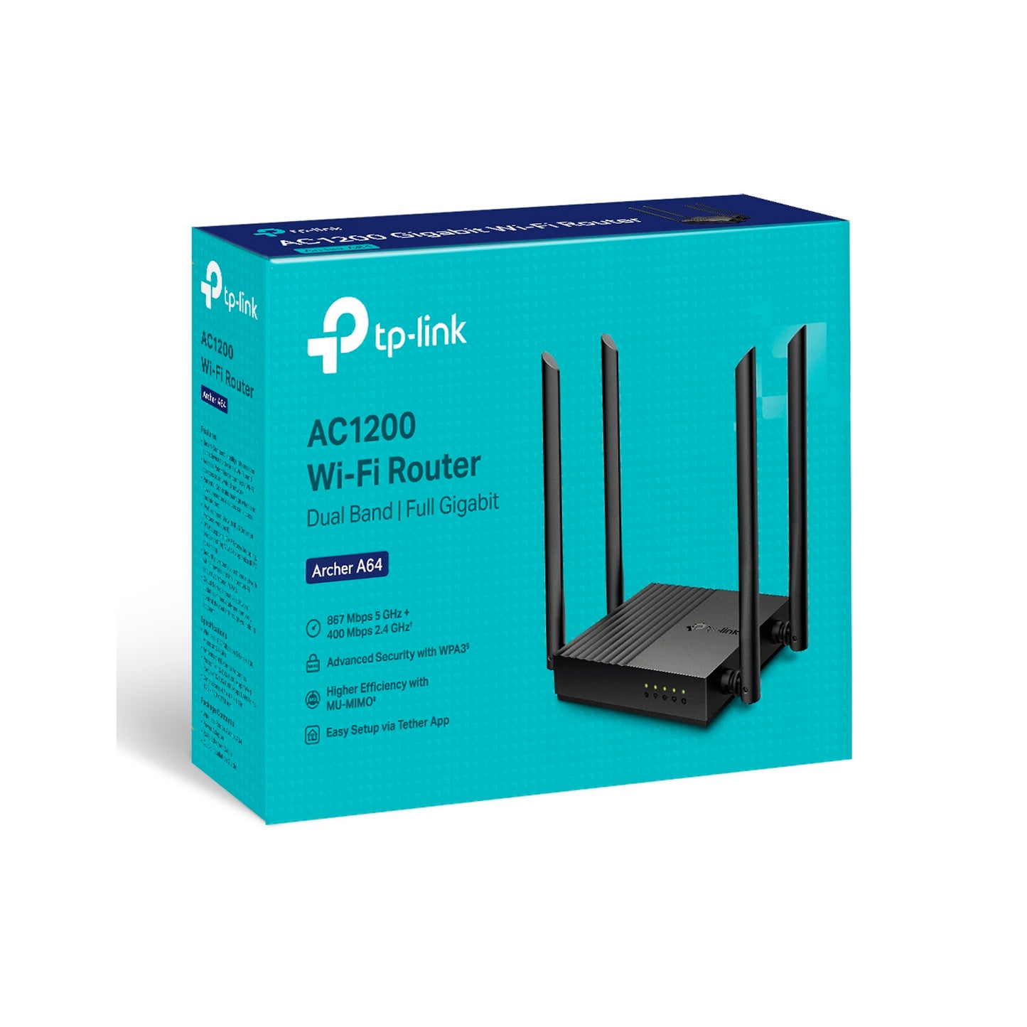 Router Tp-link Wifi Archer A64 Banda Dual Ac1200