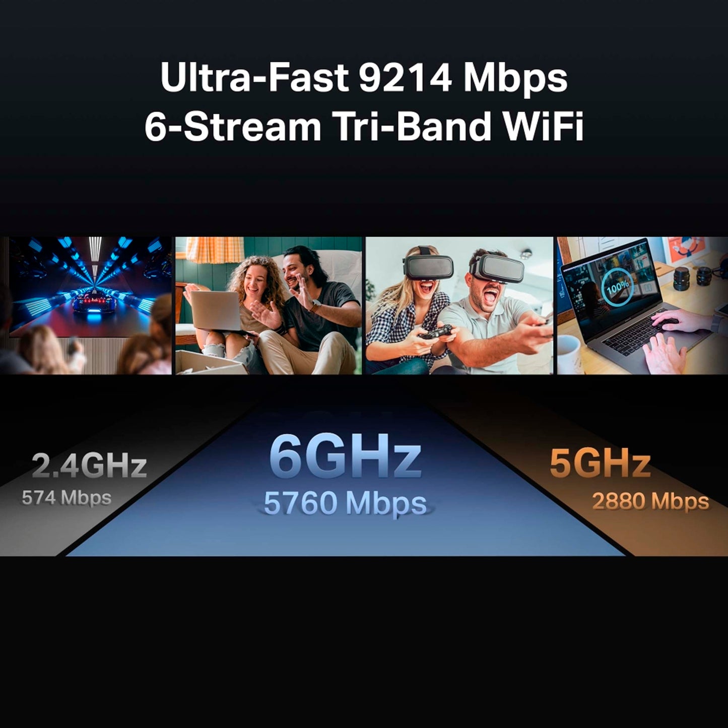 Router TP-Link Wi-Fi BE9300 de Triple Banda Archer BE550