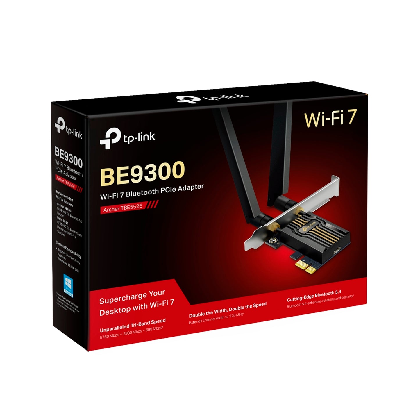 Adaptador Wifi Tp-link Pcie Bluetooth BE9300 Archer TBE552E