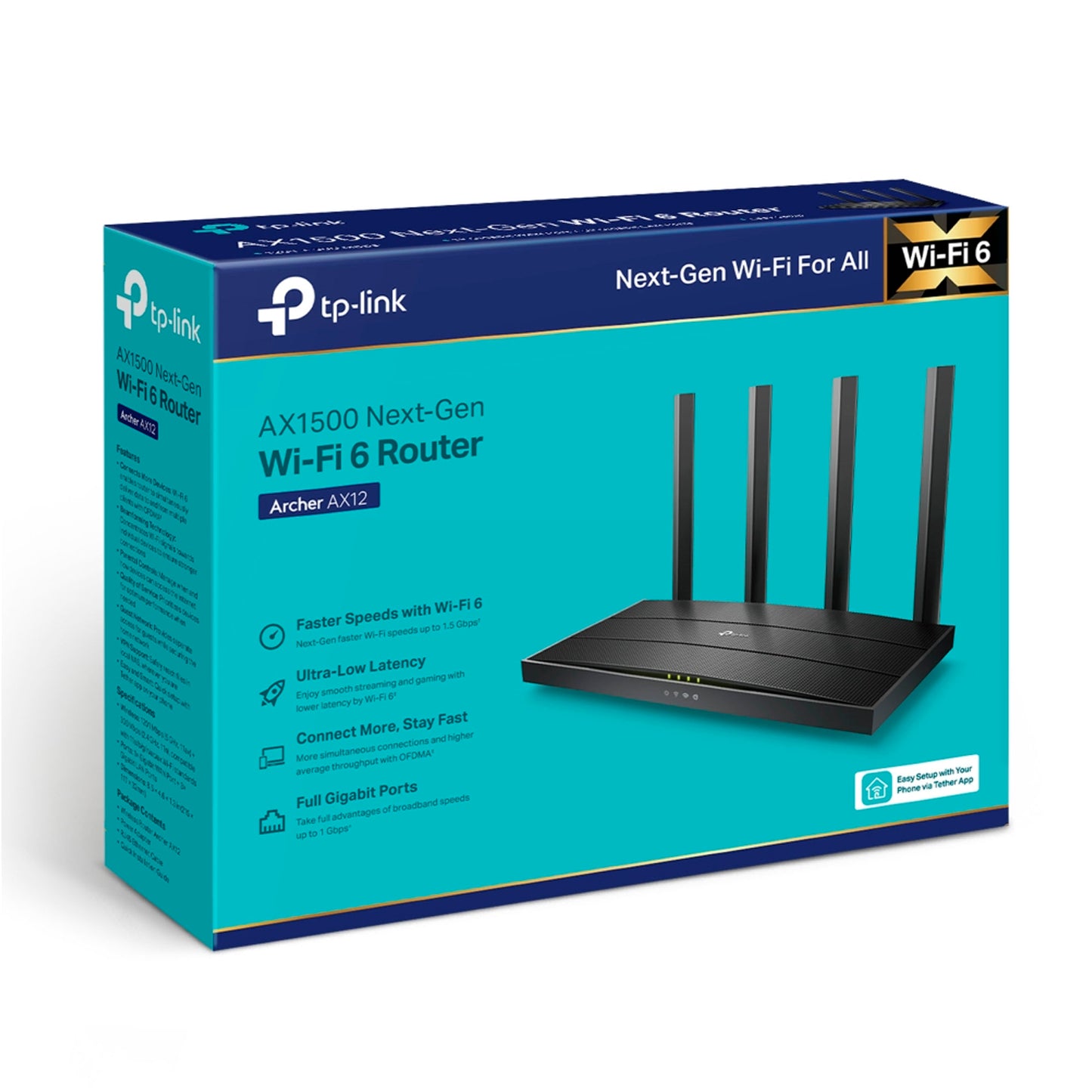 Router Tp-link Ax1500 Archer Ax12 Gigabit Wifi 6 Dual Band