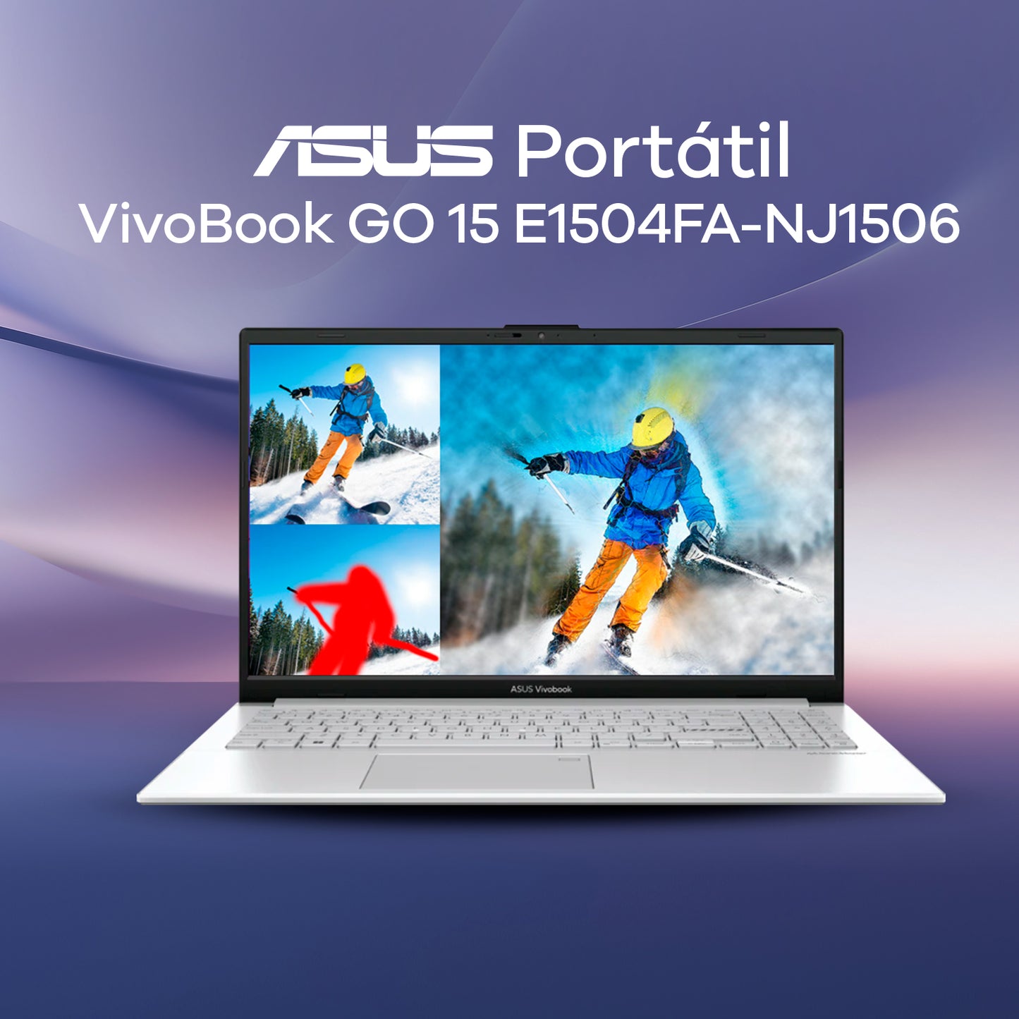 Portátil Asus Vivobook E1504FA Ryzen 5 7520U 16GB 512GB FHD