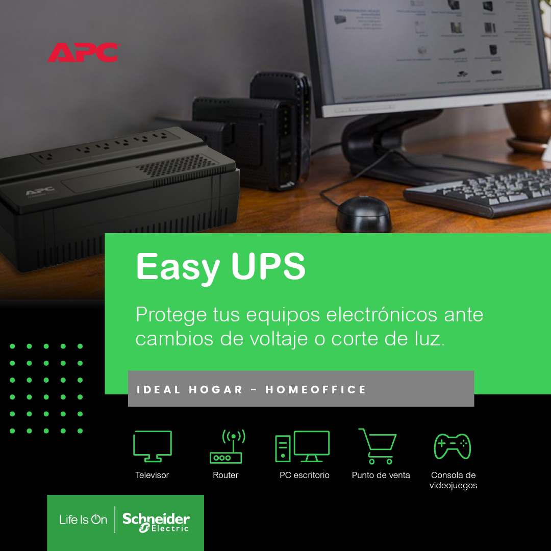 Ups Interactiva Apc Bv800 450w 800va 6 Tomas Respaldo Avr