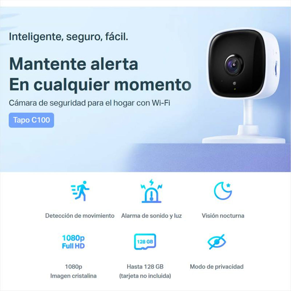 Tapo C100 Cámara De Seguridad Wi-fi Audio Fhd X2 Unidades