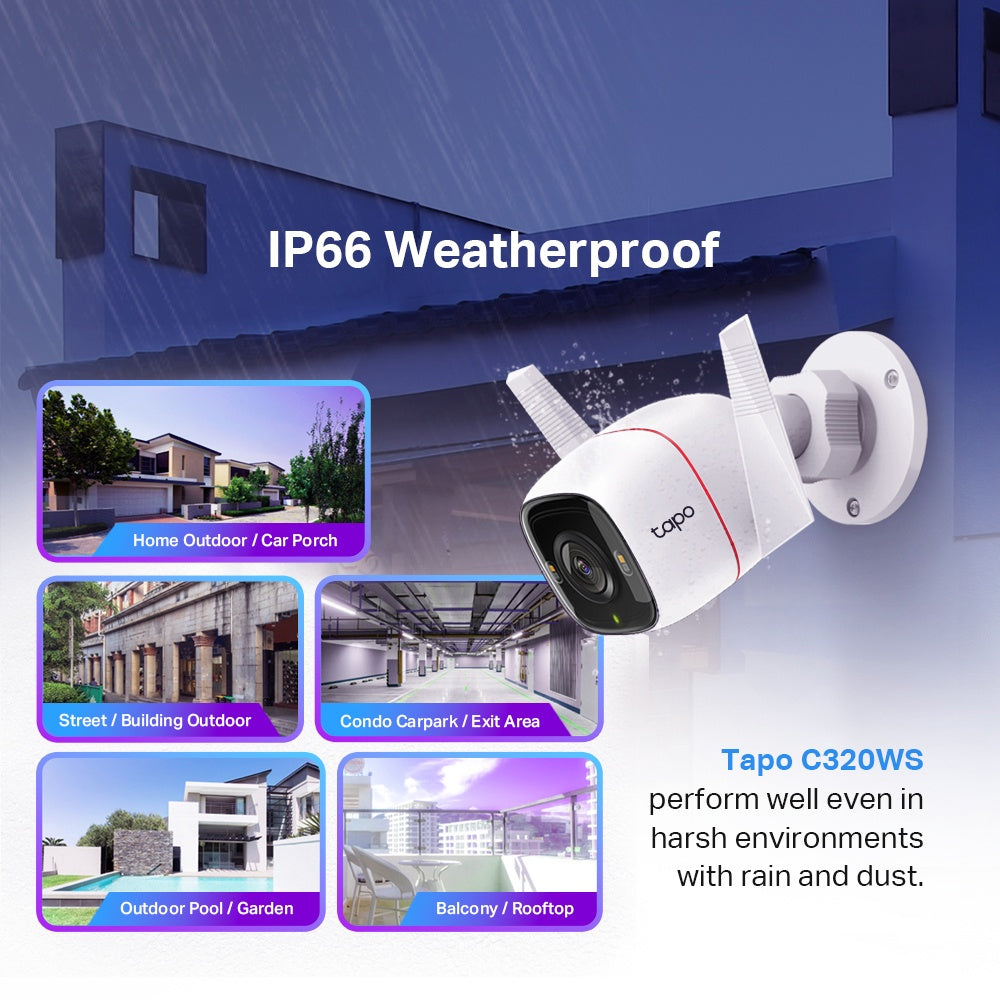 Cámara Tapo C320 Vigilancia Exterior 2k Wi-fi Tp-link x 2
