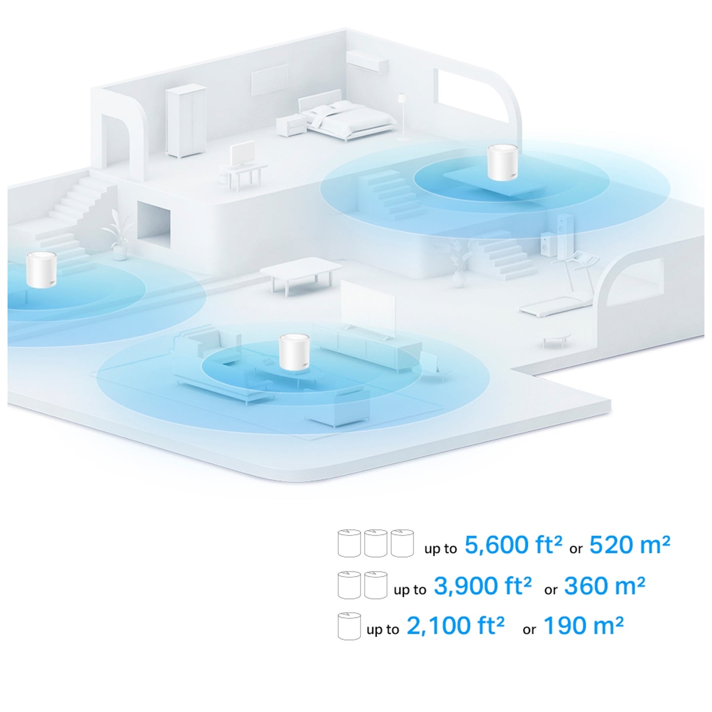 Sistema Deco TP-LINK Wi-Fi 6 Mesh AX1500 Deco x10 3 unidades
