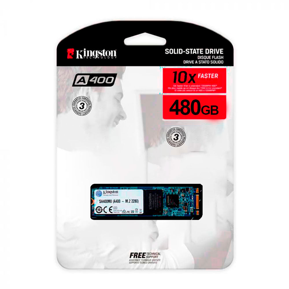 Disco De Estado Solido Ssd 480 Gb Conexión M2 Kingston 3d