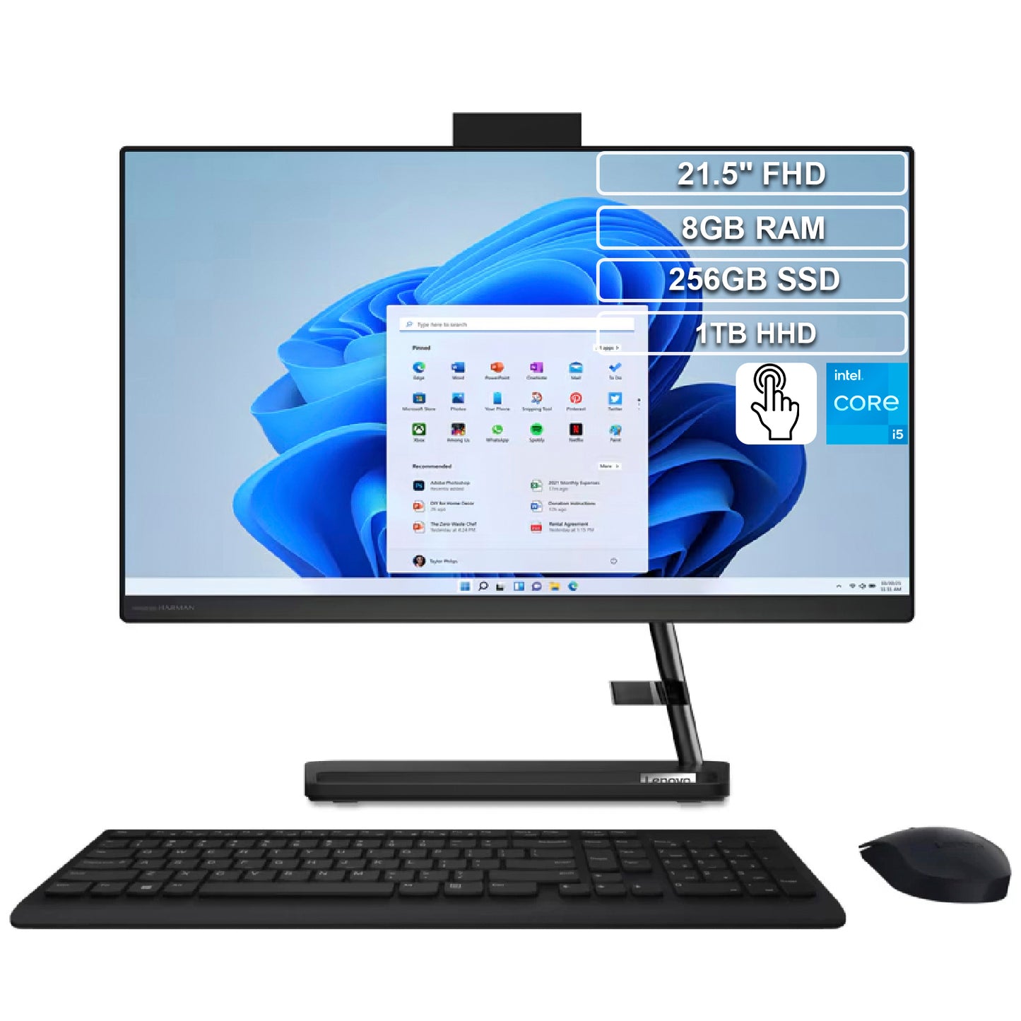 Computador Lenovo Core i5 1240P 8GB 256GB+1TB Win11 Táctil