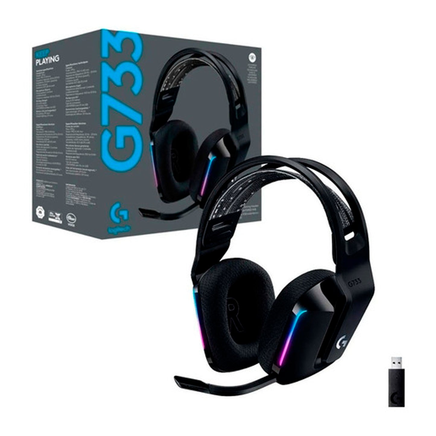Logitech G733 Diadema Gamer Inalámbrica Rgb Usb Lightspeed
