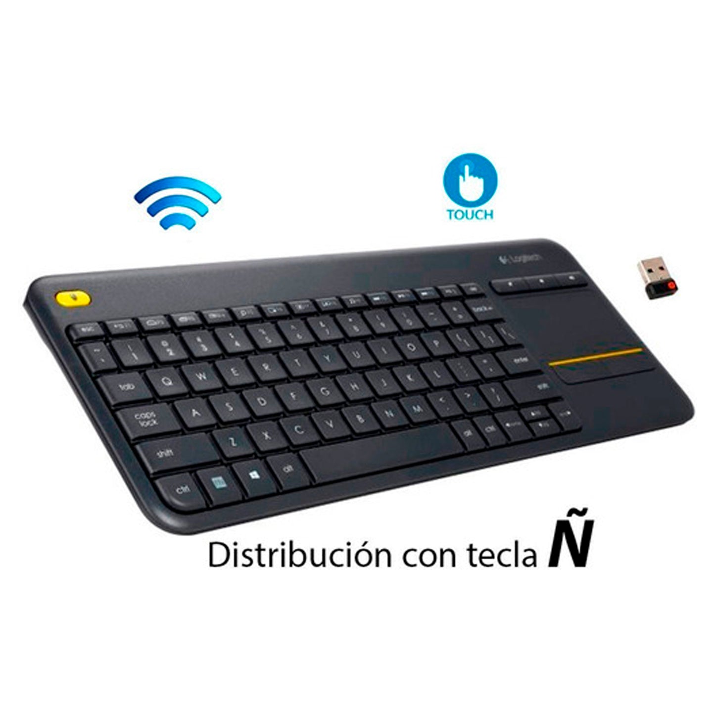 Logitech K400 Plus Teclado Inalambrico Touch Para Smart Tv