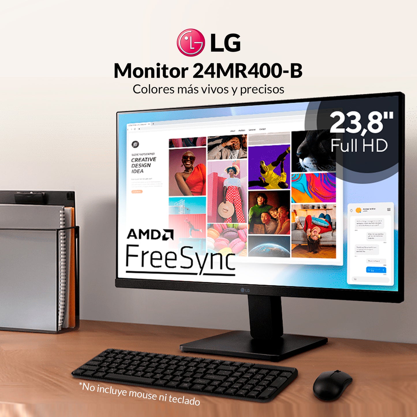 Monitor LG 24MR400-B 24 Ips Full HD 100mhz sin bordes
