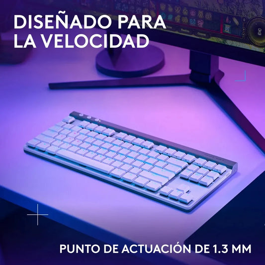 Teclado Gaming Logitech G515 LIGHTSPEED TKL RGB - Blanco