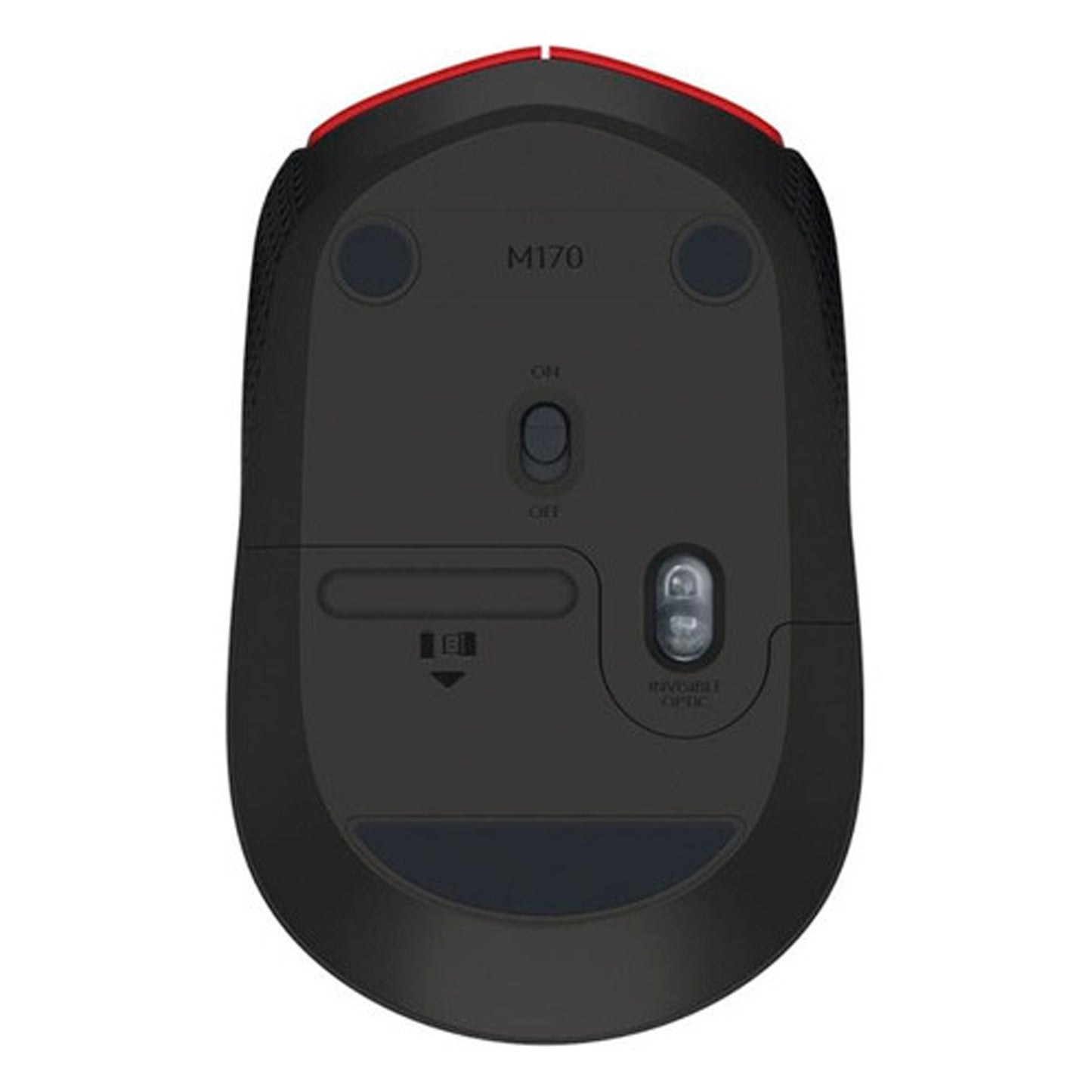 Mouse Inalámbrico Logitech M170 Rojo Y Negro