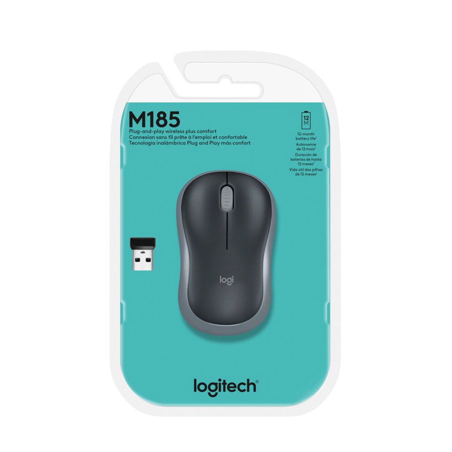 Mouse Inalámbrico Logitech M185 Win Mac Chrome Linux Negro