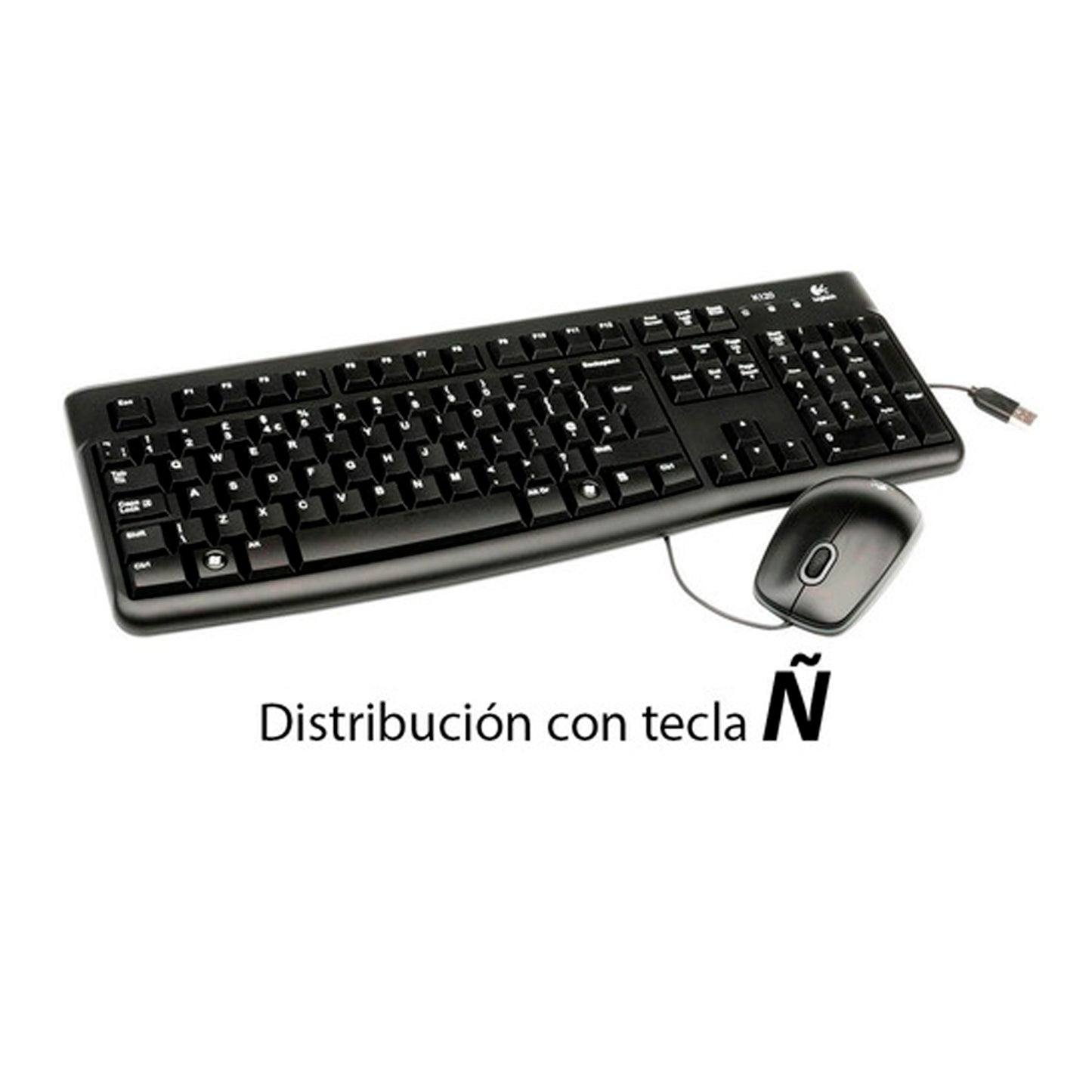 Logitech Mk120 Combo Teclado Y Mouse Usb Plug And Play Ñ