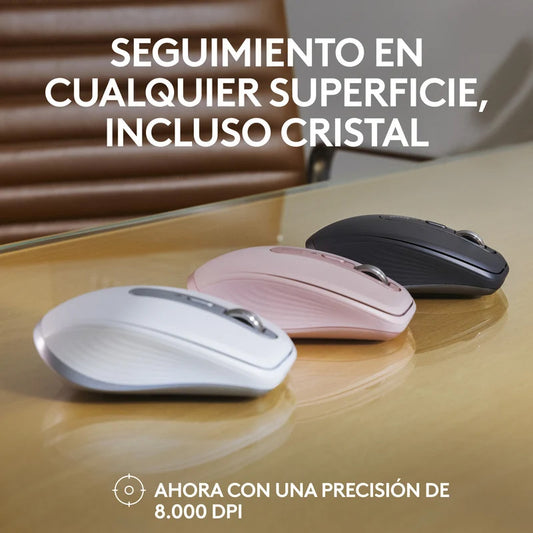 Mouse inalámbrico Logitech MX ANYWHERE 3S Recargable Gris
