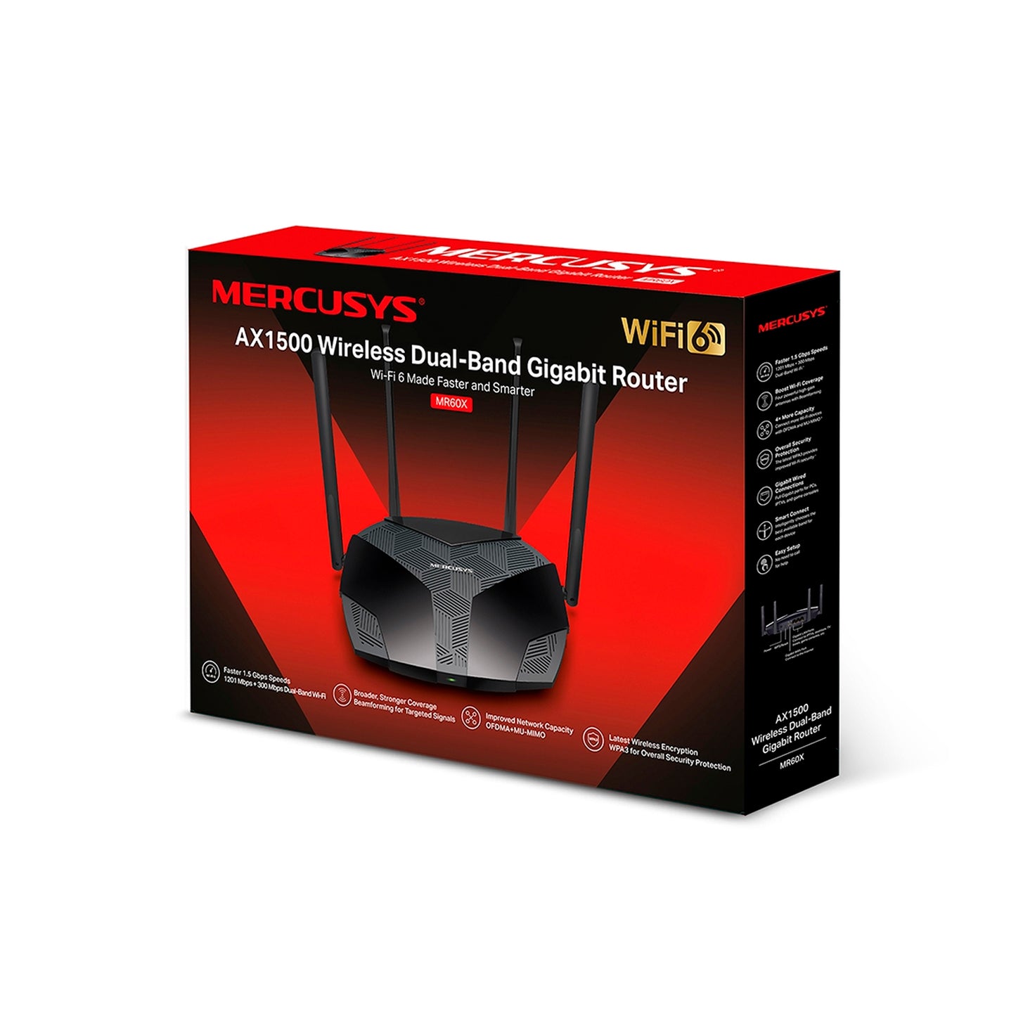 Router Mercusys MR60X Dual banda AX1500 Wifi 6