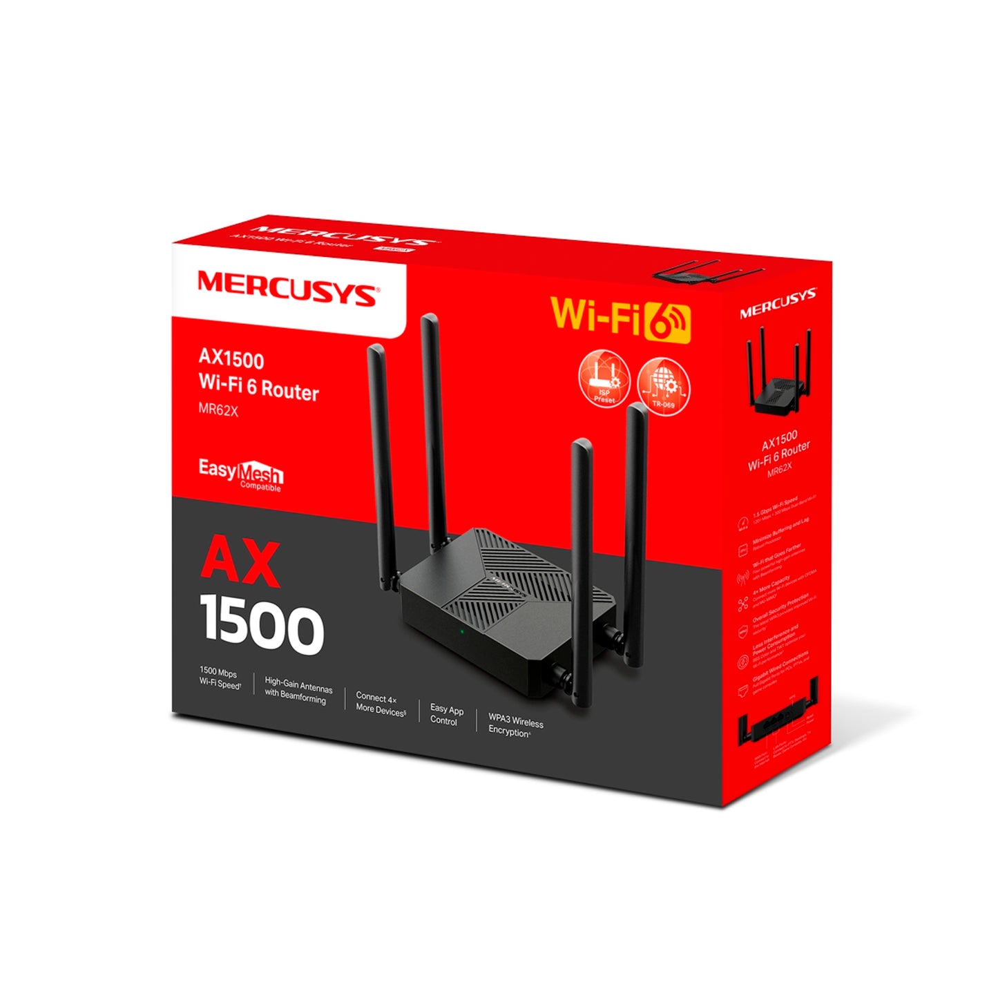 Router Mercusys Wifi 6 MR62X Banda Dual Ax1500