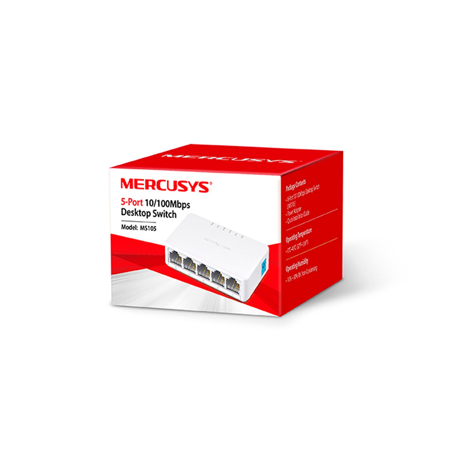 Switch De Escritorio 5 Puertos 10/100mbps Ms105 Mercusys